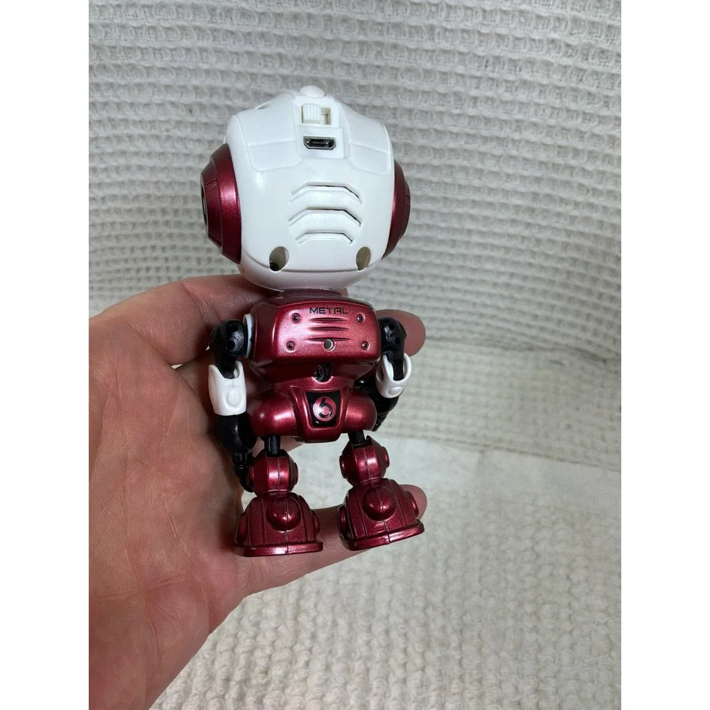 Sci-Fi Kids Metal Robot Interactive Toy Small Red White
